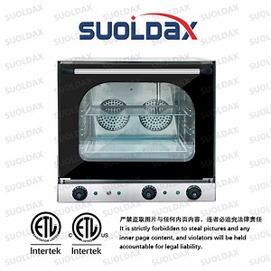 [Hot Item] CE Approved Commercial Bakery Equipment Tabletop Electric Convection Oven with Water Spray Funtion (HECO-4A)
