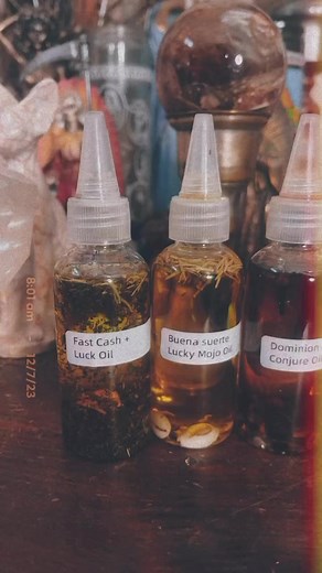 Have you tried our conjure, conditioning, spell oils? These are all handcrafted and blessed here, with the spirit of the herbs and plants. You can use them in your candles, spells, to anoint yourself, your home and your space. Which one is your favorite? #spell #indigenous #oils #spellwork #healer #empath #fullmoon | Light Witch Tarot LLC