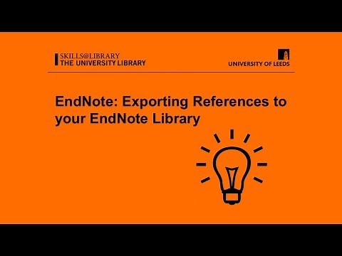 EndNote X8: Exporting references to your EndNote library from Web of Science