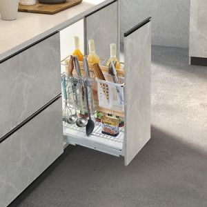 [Hot Item] Kitchen Storage Solutions Ss Chromed Drawer Basket