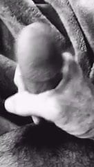 Black and white dripping cock