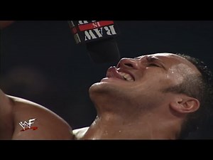 The Rock vs Chris Jericho w/ Curtis Hughes - RAW IS WAR 4/10/99 (1/2)