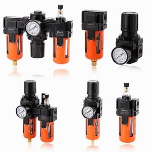 [Hot Item] CE Aluminium SMC Type Pneumatic Filter Lubricator Air Source Treatment Preparation Frl Units High Pressure Reducing Valve Air Regulator Compressor