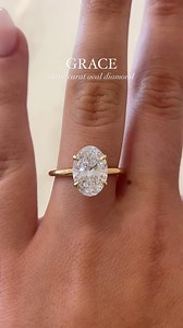 2.7K views · 4 comments | Our latest Grace design features a captivating 3ct oval diamond, the epitome of modern elegance. #ovaldiamond #haileybieberring #engagementring #goldring #ovalring | Class A Jewellers | Facebook