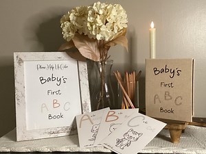 Personalized Baby Shower ABC Book: Animal Coloring Guest Book - Etsy