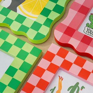 Checkered Scalloped Picture Frame | Retro Y2K Decor - Etsy