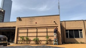 Putting the finishing touches on the landscape renovation of Dallas Fire & Rescue Station 18! | Downtown Dallas, Inc.