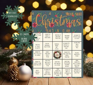 Hallmark Christmas Movie Bingo | Printable Holiday Game | Family Party Fun | Christmas Bingo for Festive Gatherings - Etsy
