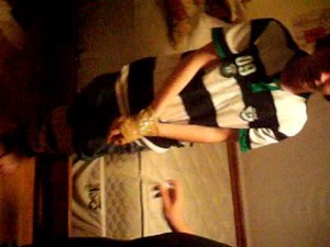 kid taped up... moron