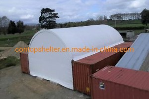 [Hot Item] Refugios de contenedores, carpa de almacenamiento, contenedor de envío, toldo de techo de acero, carpa en forma de cúpula