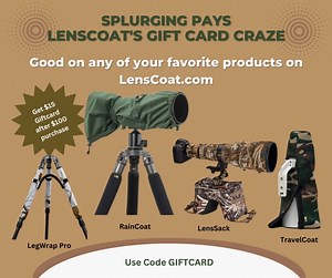 Spend More, Get More: Get a $15 Lenscoat Gift Card for every $100 spent Use code GIFTCARD. Offer available thru July 31st. | LensCoat.com