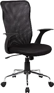 Techni Mobili Medium Back Mesh Assistant Chair in Black