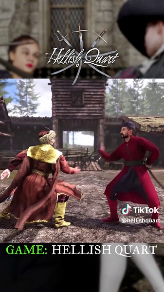 Crazy saber attacks exchange Hellish Quart is a super-realistic sword fighting game on Steam. Link in the bio! #hellishquart #fightinggame #fightinggamescommunity #arcade #indiegame #foryou #góral #longsword #swordfight #videogames #Steam #Steamdeck #3DFighter #fight #axe #gaming