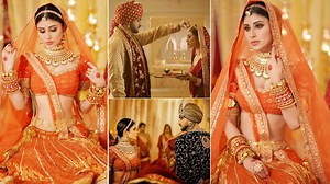 Mouni Roy Looks Graceful in Sexy Way, Wears Bright Orange Lehenga in Jodaa Song | See Pics