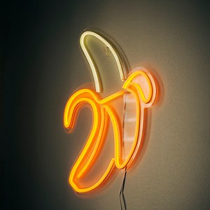 [Hot Item] Customized Logo LED Illuminated Advertising Flex Banana Neon Signs