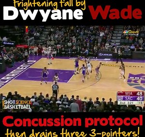 Dwyane Wade scares everyone with this fall... BUT COMES BACK! 🔥🏀 | Shot Science Basketball