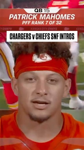 Sunday Night Football player intros from the primetime matchup between the Chargers and Chiefs. | Sunday Night Football on NBC