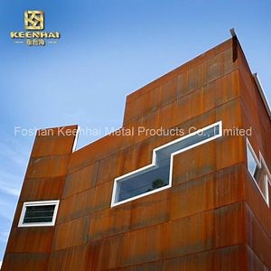 [Hot Item] Building Material Corten Steel Rainscreen Curtain Wall Facade (KH-CW-61)