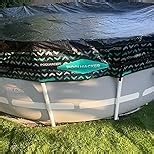 POOLHACKER 10FT Round Pool Cover, Pool Covers for Above Ground Pools, 10FT Stock Tank, Inflatable Pool Cover & Hot Tub Cover, Round Pool with Cover, Tear-Resistant & Dustproof（Black）