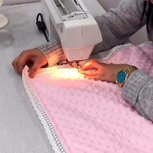 Sewing a swaddle blanket that's all pretty in pink! 🎀 | MetDaan Discovery