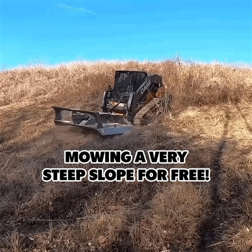 Mowing a very steep slope with the dl550 and Baumalight brush mower! | Dirt Perfect