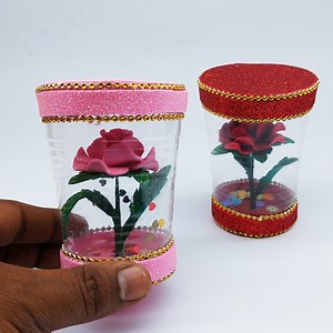 10K views · 286 reactions | Beautiful gift ideas with eva glitter foam sheet rose flower - Wonderful showpiece make with your own hand #rose #gift #showpiece | Origami Art & Crafts | Facebook