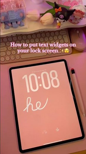 How to Add Text Widgets on Lock Screen (mini iPad Tutorial)😍✨