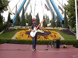 Zack Medler, 7 year old guitarist, National Anthem, Elitch Gardens July 4th 2009