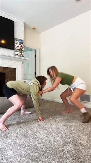 Hailee and Kendra on Instagram: "Well... that went EXACTLY as expected 😂 #reel #instareel #funny #couplegoals #sockschallenge #wrestling"