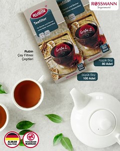 Çay keyfinizi Rubin Çay Filtresi ile ikiye katlayın! 🫖 📌 Çay tanelerini filtreleyen yapısı ve kolay kullanımı ile süzgeç kullanmadan çay servis edebilirsiniz. 📌 Büyük ve küçük boy seçenekleri ile uzun katlanır kulaklı tasarıma sahip Rubin Çay filtresi kolay bir çay doldurma deneyimi yaşatır. Rossmann mağazalarında ve rossmann.com.tr’de. 👍🏻 #RossmannMarkası #İyiHissettirenAlışveriş #AlmanKalitesi | Rossmann Türkiye