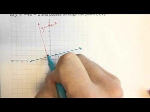 Finding the equation of a line perpendicular to another line and through a point