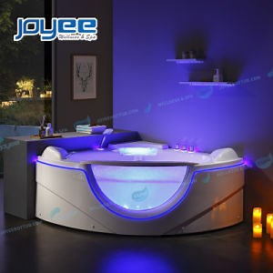 [Hot Item] Joyee Corner Small Waterfall Massage LED Whirlpool SPA Bath Tub Bathtub