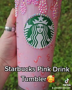 Pink Drink Starbucks Tumbler with bling 殺. #coffeelovers #starbucks #starbuckstumbler #tumblers | Vinyl Gypse Boutique | Facebook