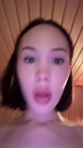 Petite trans girl stroking in a public sauna till cum - almost caught! (extreme public) | aShemaleTube