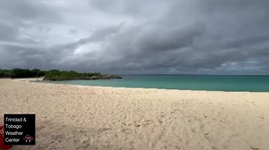 Cloudy and windy conditions at Mullet Bay Beach, Sint Maarten ahead of Hurricane #Tammy. A Hurricane Warning is in effect for Sint Maarten and Saint Martin. 🎥: Christopher Raghunath (@christopher.raghunath_photos) https://ttweathercenter.com | Trinidad and Tobago Weather Center