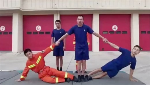 25K views · 210 reactions | On duty, they are hardworking Chinese firefighters. Off duty, they are fun-loving, innovative young men who like to create human Ferris wheels. #FunChina #foryou #virals #creative | China Plus Culture | Facebook