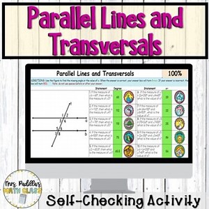 Parallel Lines and Transversals Digital Activity