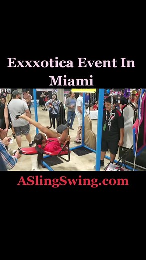 👉ASlingSwing.com👈 People taking a WILD ride on the ASlingSwing 🔥🤠 #ASlingSwing #Sexy #Product #Steel #Funiture #convention