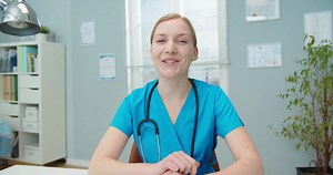 Pov Of Young Woman In Medical Uniform Stock Footage SBV-347741935 - Storyblocks