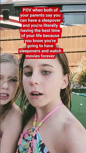 sleepover party that involves swimming, swimming and swimming
