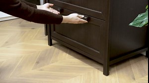 HOMCOM Retro Style 2-Drawer Lateral File Cabinet Chest with Hanging Bars, Wooden Documents Storage for Letter/Legal Size, Brown