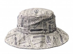 [Hot Item] 50  UV Protection Wide Brim Bucket Hat Outdoor All-Over Printing Fisherman Hat Cap