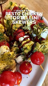 4 comments | ✨GRILLED PESTO CHICKEN TORTELLINI SKEWERS✨ The perfect...