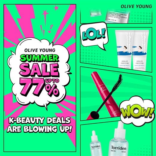 Olive Young Summer Sale☀️Up to 77% off for 7 days only❤️ Don't miss it from 5/31 to 6/6 Up to 77% off on K-beauty hot items Free gift when you purchase over a certain amount ⭐From summer sun care products to skin care products for healthy skin All the K-beauty items you're looking for are at Olive Young | OLIVE YOUNG Global | Facebook