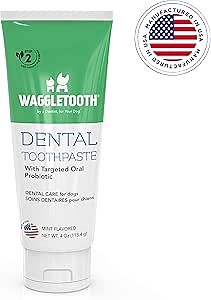 Natural Dog Toothpaste Enzymatic with Probiotics - Toothpaste for Dogs Reduces Tartar and Plaque - Manufactured in USA with Natural Ingredients for Dog Teeth Cleaning and Dental Care Mint