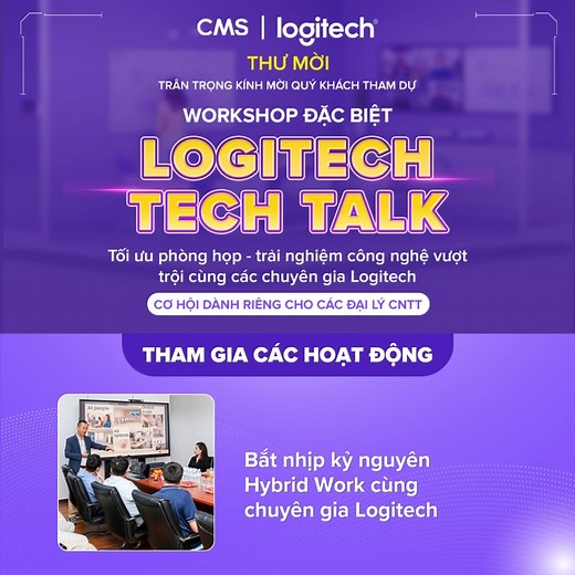 🎁 THAM GIA WEBINAR – RINH NGAY QUÀ "XỊN" Sự kiện “Logitech Tech Talk” không chỉ mang đến trải nghiệm công nghệ hội họp đỉnh – mà còn là dịp để bạn nhận về những phần quà thiết thực! Quà tặng dành riêng cho khách hàng Đại lý tham dự: 🖥 Màn hình ViewSonic 24 inch – hiển thị sắc nét, mượt mà cho làm việc, học tập hay trình chiếu 🖱 Chuột không dây Logitech M331 & M240 – siêu êm, pin khoẻ, thiết kế chuẩn "công thái học" ✨ Cùng rất nhiều phần quà cho người nhanh tay trả lời đúng câu hỏi và tham gia