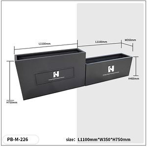 [Hot Item] Municipal Landscape Planter Large Rectangular Steel Design for Street & Patio