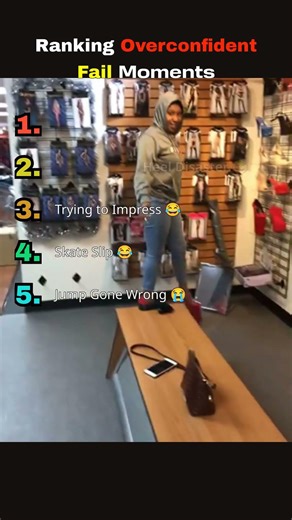 Ranking Overconfident Fail Moments #fails #viral #top5 #ranking #subscribe #funny #epicfails #shorts