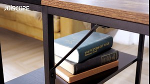 JOISCOPE Home Office Computer Desk,Small Study Writing Desk with Wooden Storage Shelf,2-Tier Industrial Morden Laptop Table with Splice Board,47 inches(White)