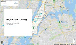 Google map with address block - CSS Template by Nicepage